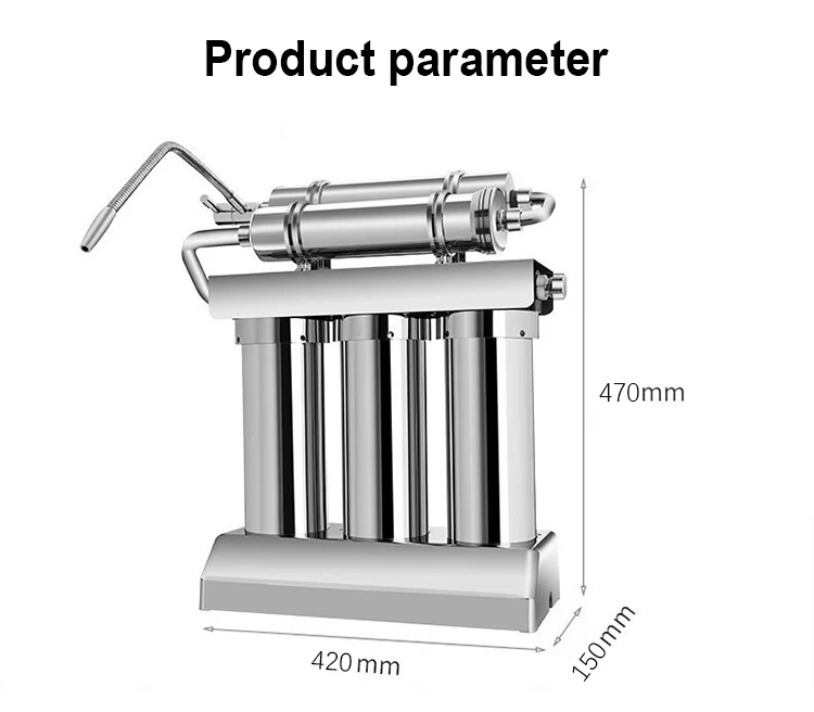 Stainless Steel 5-stage Filtration Home Water Purifier Simple and Efficient Water Purification Equipment