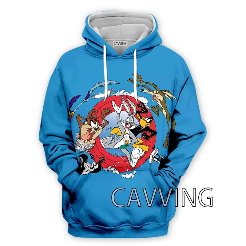 3D New Bugs Bunny Basketball Sports Hoodie Men\'s And Women\'s Long Sleeve Casual Hoodie Children\'s Fashion Autumn/Winter Top ﻿