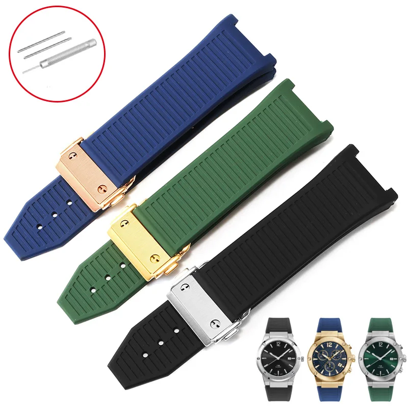 

Rubber Watchband Man's F-80 For FIJ020017 Waterproof Notch Black Blue Green Silicone Watch Chain 26mm