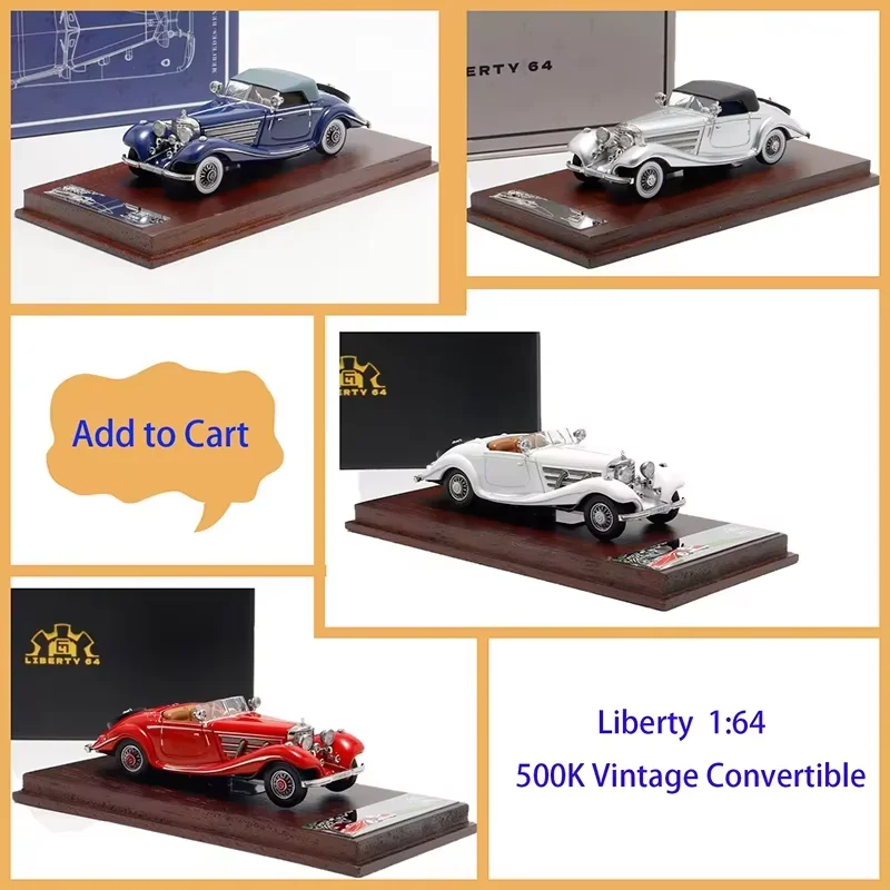 

Литой под давлением сплав, масштаб 1:64, 500K, винтажная трансформируемая классическая модель автомобиля для взрослых, классическая коллекция, подарок, сувенир