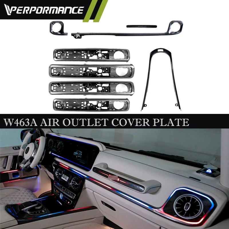 

2020Year G63 Air Vent Covers With LED Car Inside Trims W464 Door Penal G63 G550 G500 W463A Central Control Plate Covers