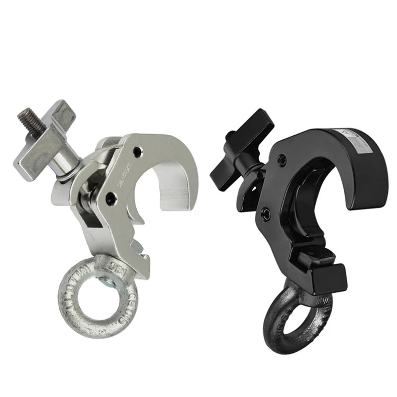 6-Count Heavy Duty 500kg Truss Hook Aluminum Clamp for 48-51mm Tube Stage Lighting Rigging 5005C, X-Quick Rig Eye Clamp