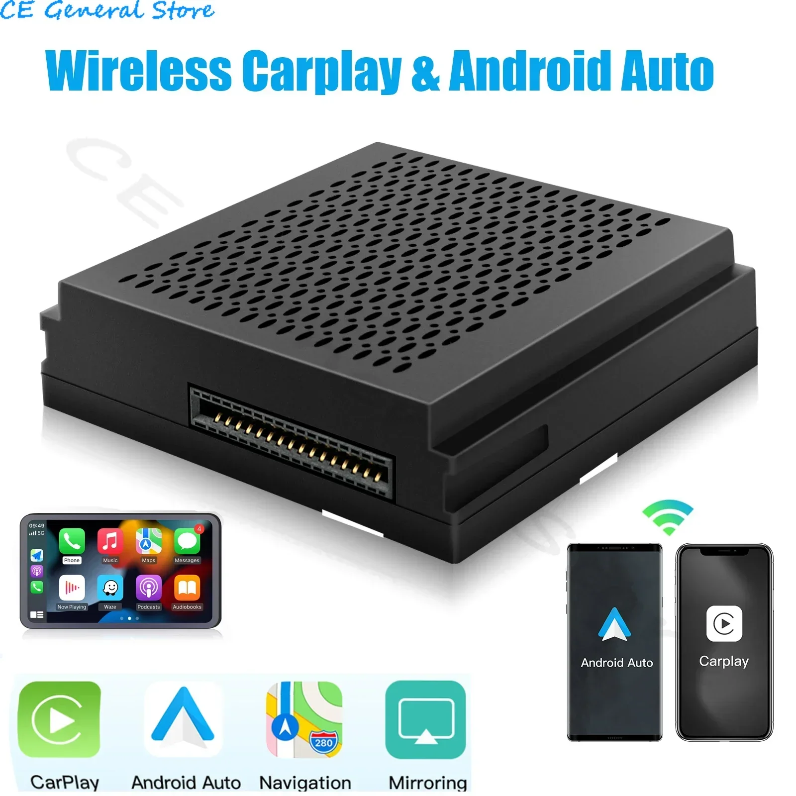 CARABC Wireless Carplay Suitable For Mercedes Benz A B C E CLA GLA GLK ML Sprinter NTG4.5 Becker Module Android Auto Navigation