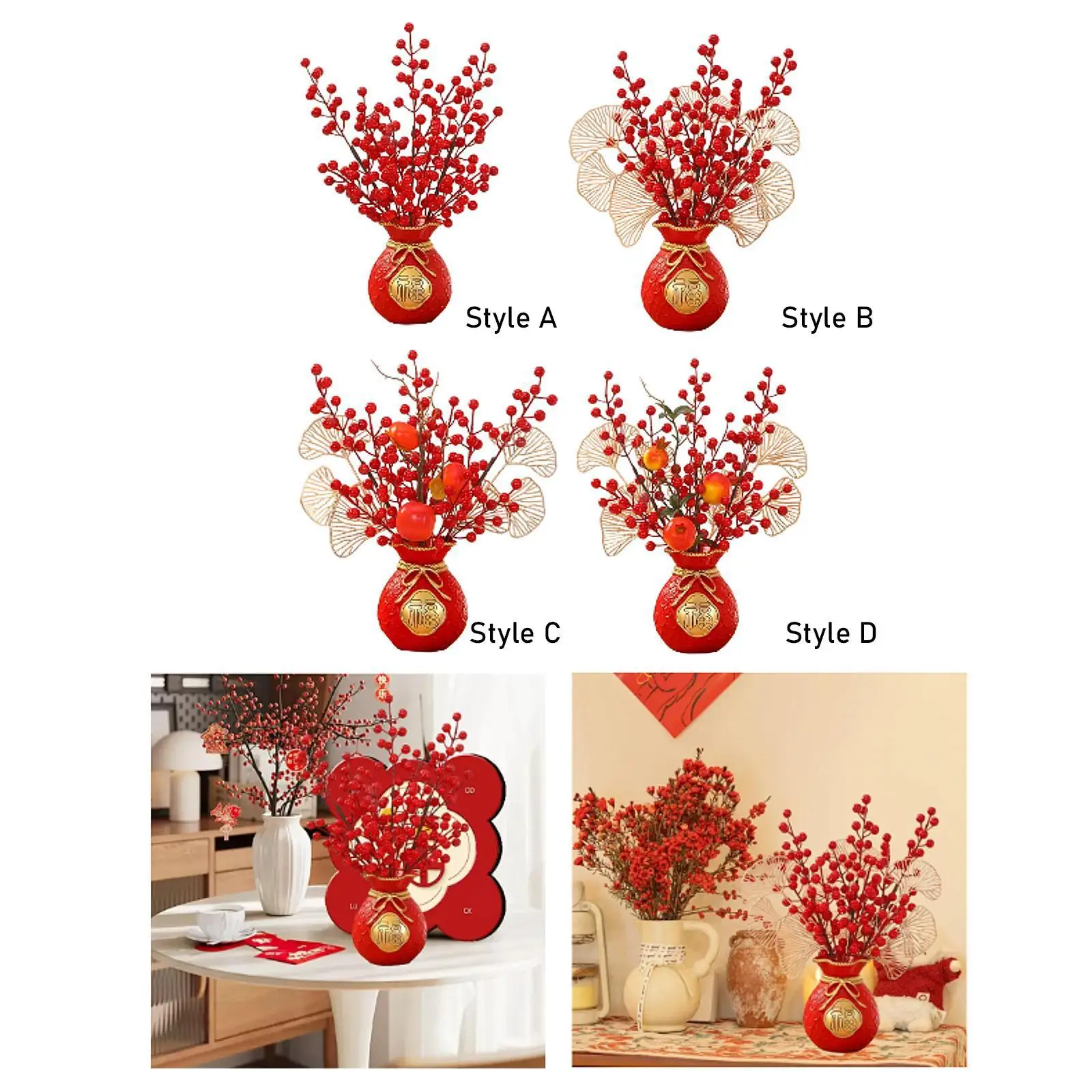 decoracao-de-ano-novo-chines-com-flores-artificiais-e-recipientes-da-sorte