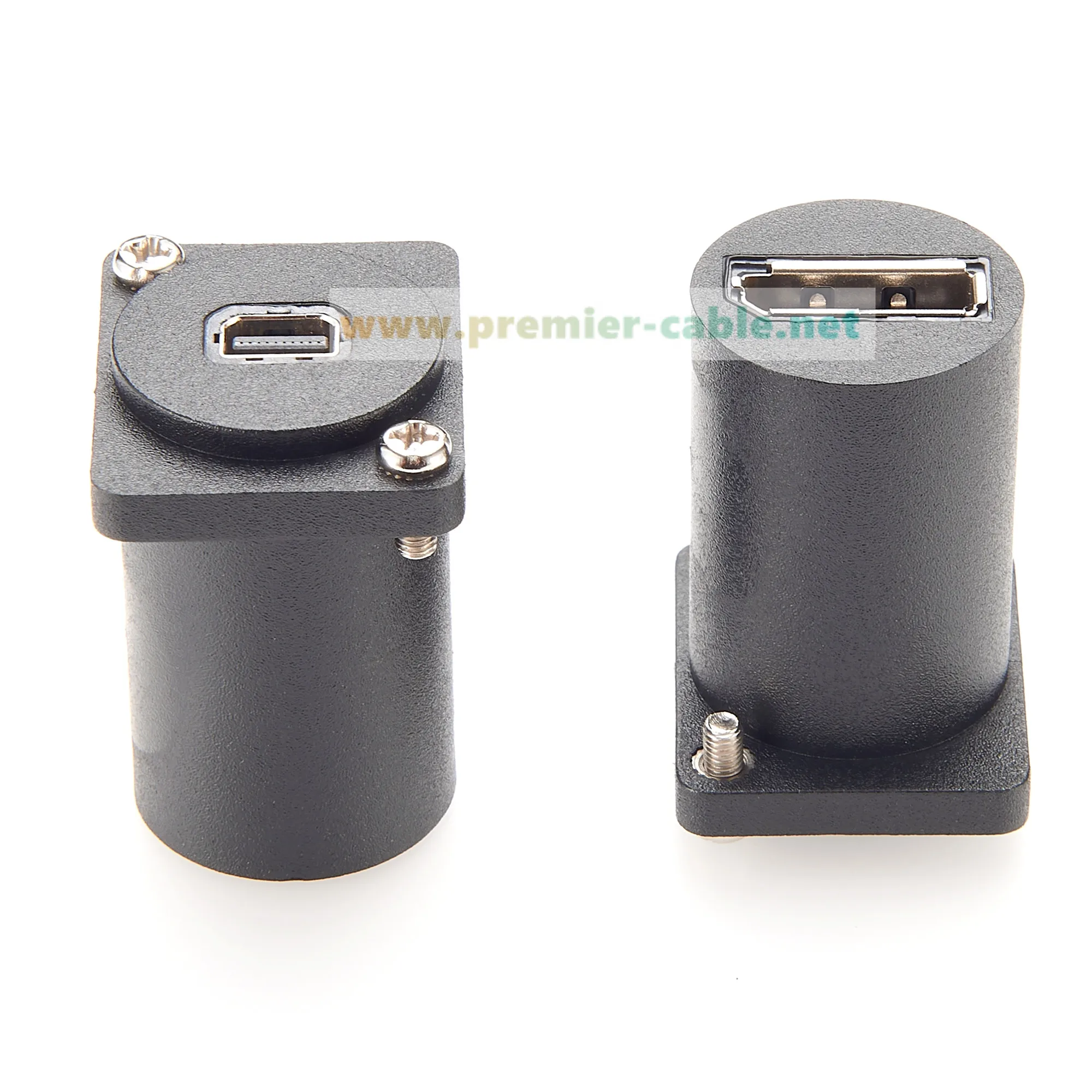 D Type Mini DP to DP Converter 4k@60hz Mini DisplayPort Female to Female Flange Chassis Panel Mount Adapter for HDTV Audio