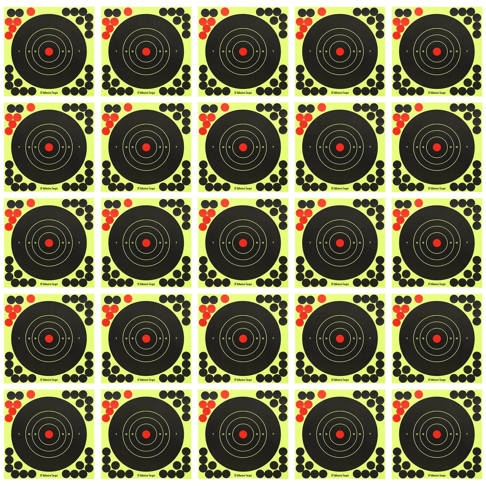 

25pcs Aiming Stickers Shooting Targets Splatter Round Fluorescent Durable Adhesive Ideal Practice Gifts