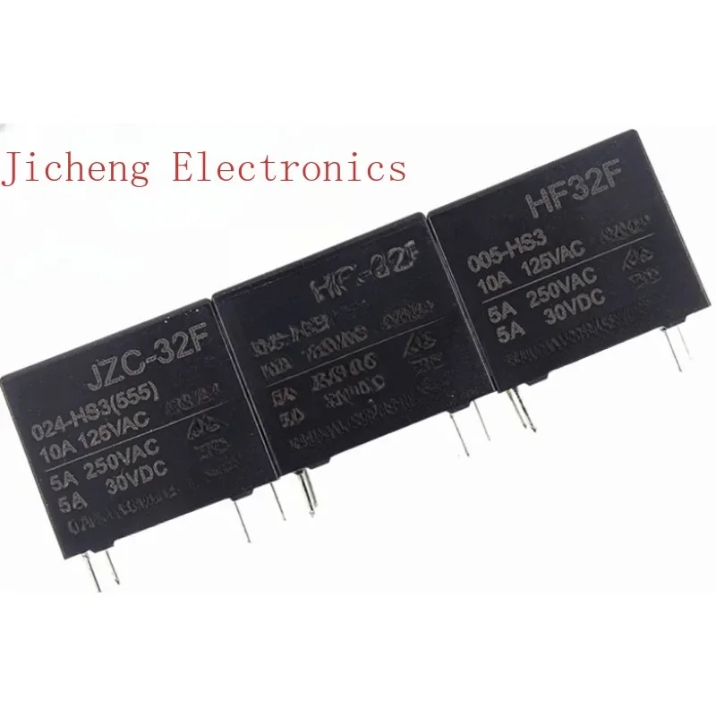 

10PCS Relay JZC/HF33F 32F-G-005 012 024-HS3 ZS3 HS ZS VDCA