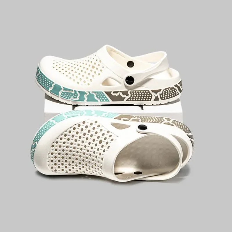 

Слайды, пляжные уличные мужские тапочки на платформе с отверстиями, дизайнерские роскошные резиновые туфли в стиле 2025 года, дешевая обувь для взрослых, мужская обувь Liquidation Y2k