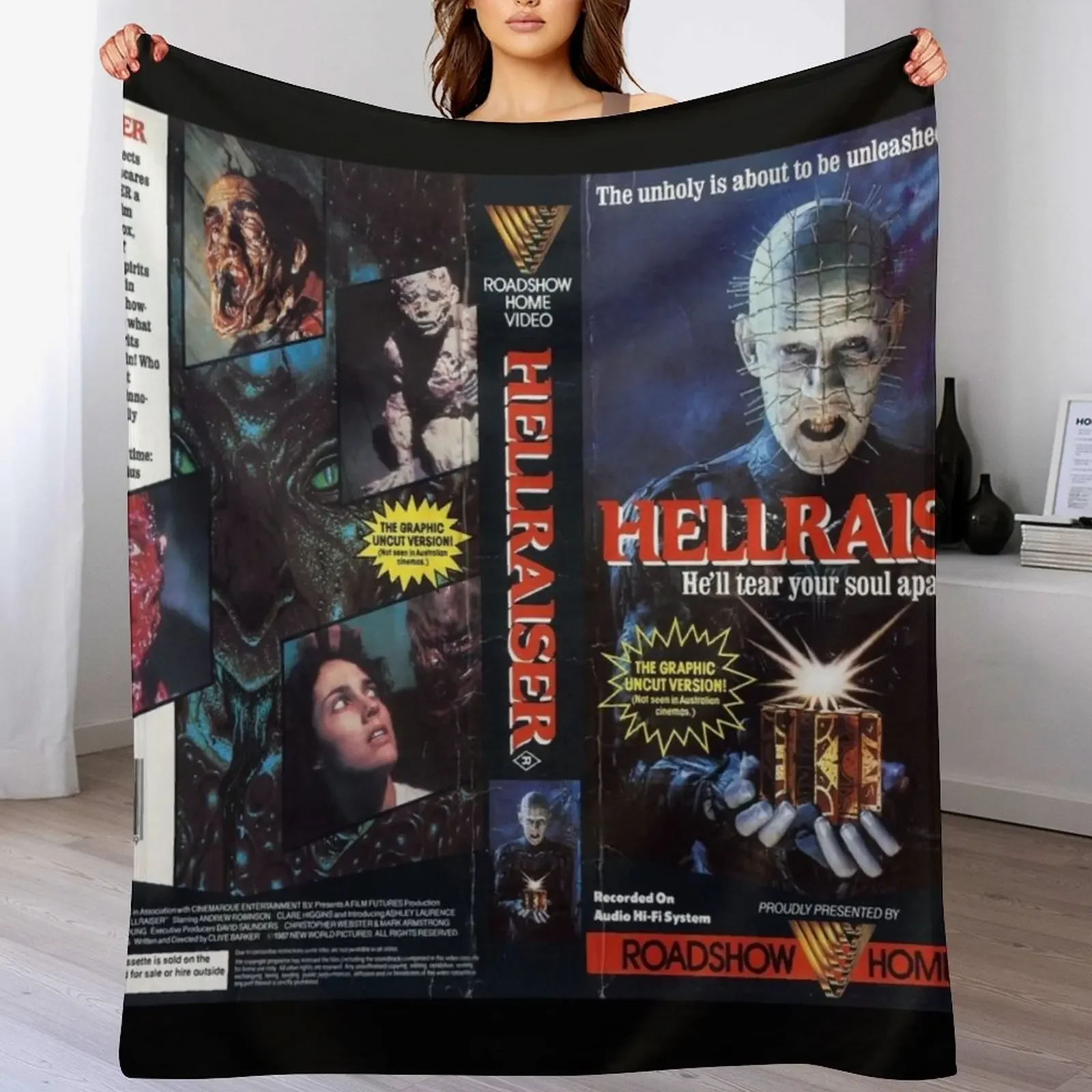 HORROR Art Work Cover Throw Blanket Year Round Soft Comfortable Blanket for Home