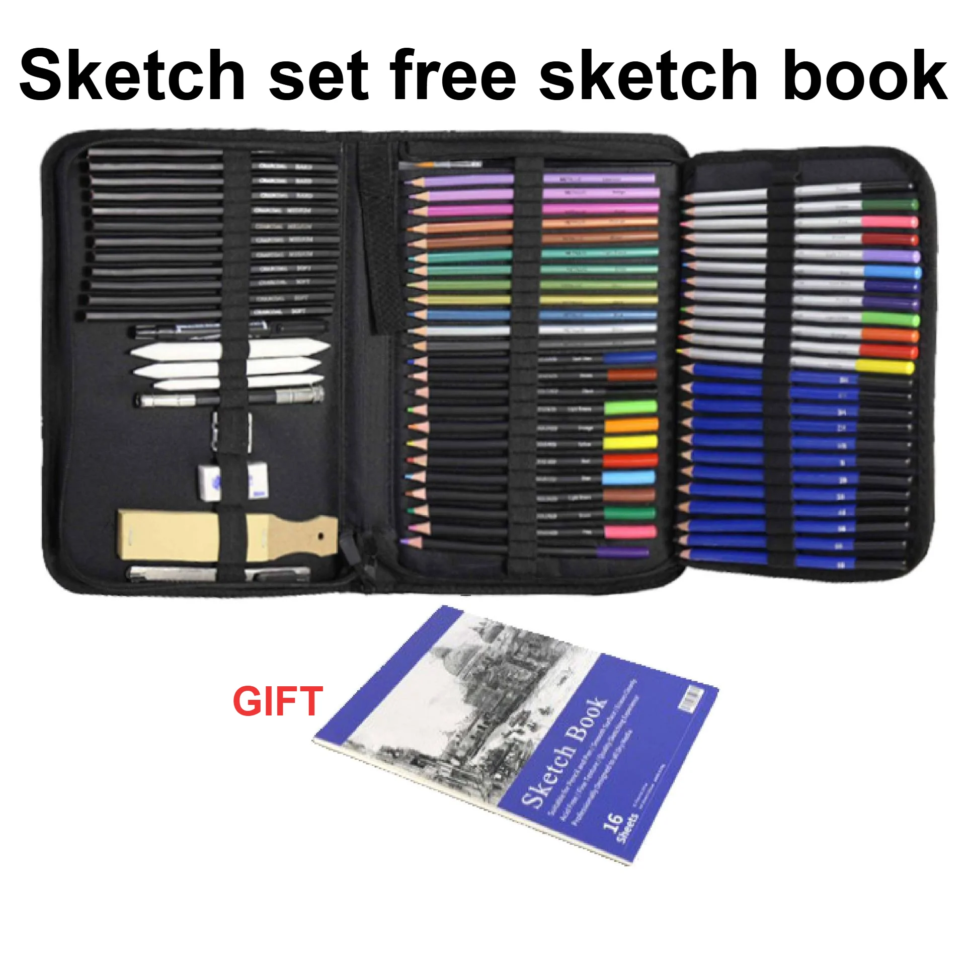 

Портативный набор для рисования и скетчинга 71/98: художественные карандаши, набор для скетчинга для начинающих и профессиональных художников