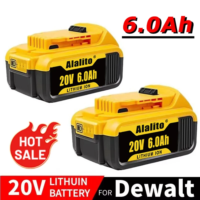 Original 6000mAh large capacity For DeWalt DCB200 DCB184 DCB203 DCB205 Power Tool Batteries 20 Volt Replacement Li-ion Battery