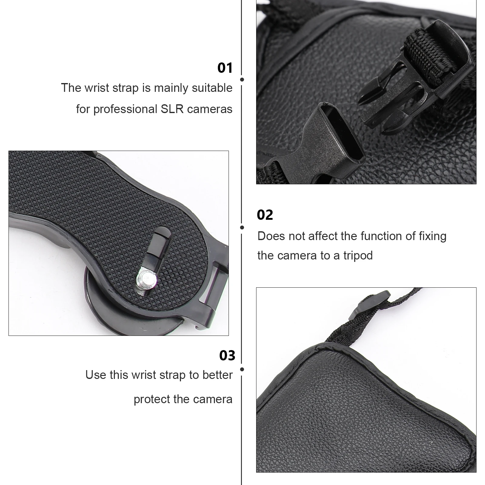 

Adjustable Camera Wrist Strap For Dslr With Screw Port Tripod Mount Safety Hand Strap Protective Grip Camera Wristband