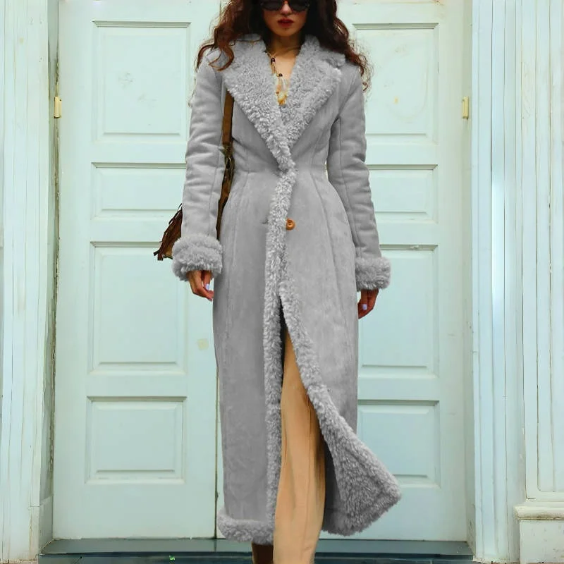 Winter New Women Cotton Coat Thickened Warm Wool Blend Coat Cold Resistant Lengthened Women's Clothing