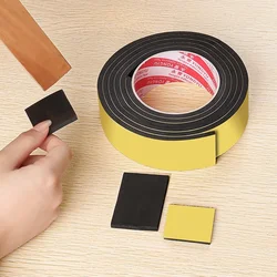 5M/roll Self Adhesive Felt Tape EVA Black Foam Seal Strip 10-40MM car foam pad sound insulation buffer anti-collision foam tape