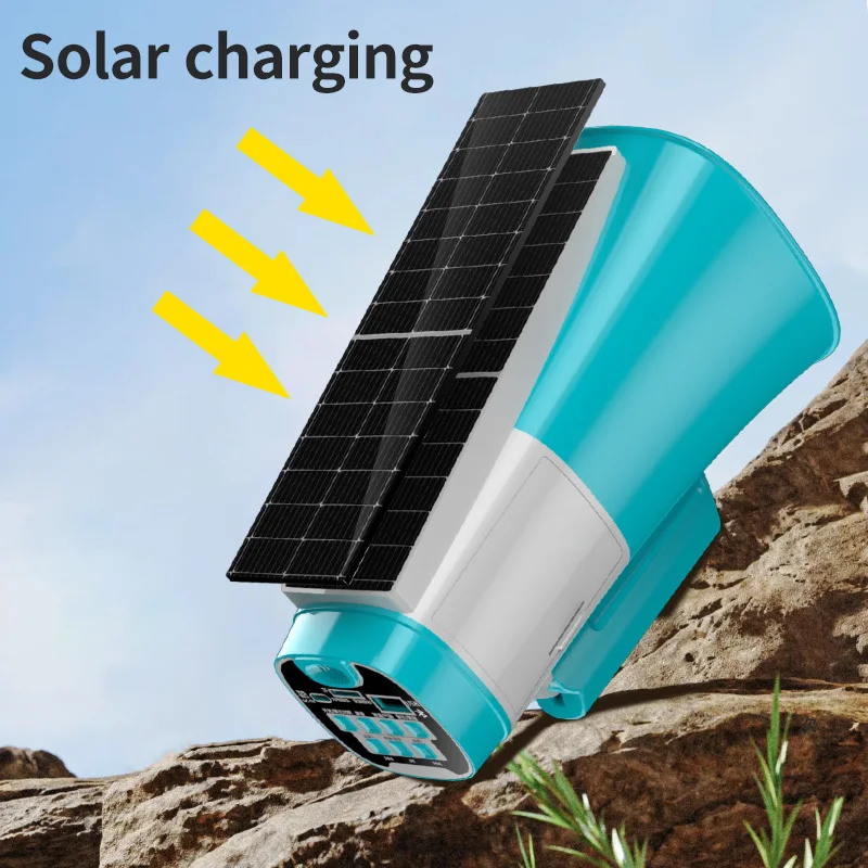 

Портативный Bluetooth-динамик с солнечной зарядкой для уличных торговцев, мощный ручной мегафон с громким звуком