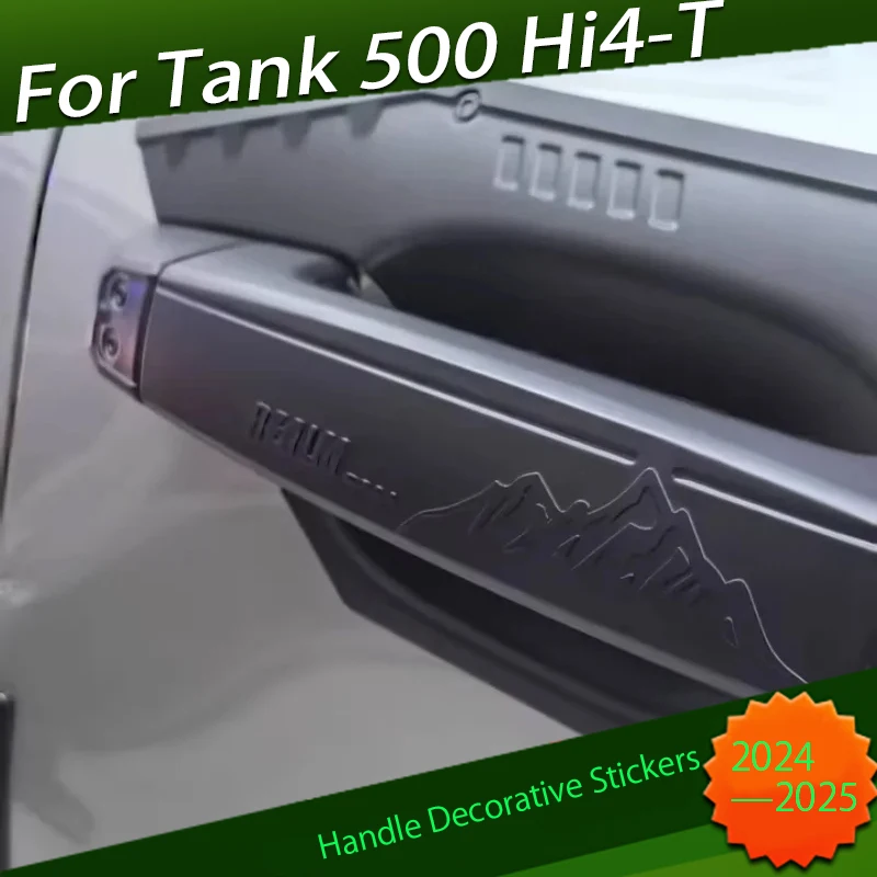 

Auto Door Bowl Handle Decorative Stickers Fit for GWM Tank 500 Hi4-T 2024 2025 Modified Auto Tailgate Handle Protective Cover