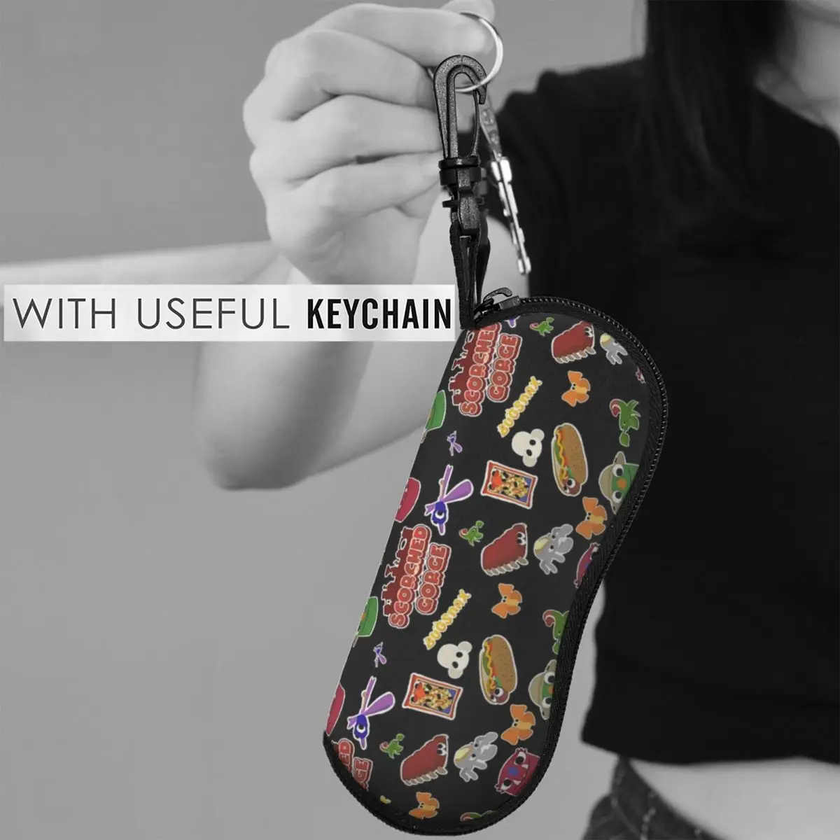 Bugsnax Fan Art Scorched Gorge Shell نظارات حافظة حماية النظارات الشمسية صندوق النساء الرجال لينة حقيبة النظارات الحقيبة