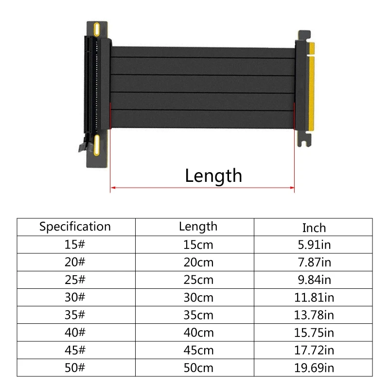 Imagem -06 - Velocidade Total Pcie 16x Riser Extensão da Placa Gráfica Pci para Placa Expansão Gpu Riser Blindado Dn59