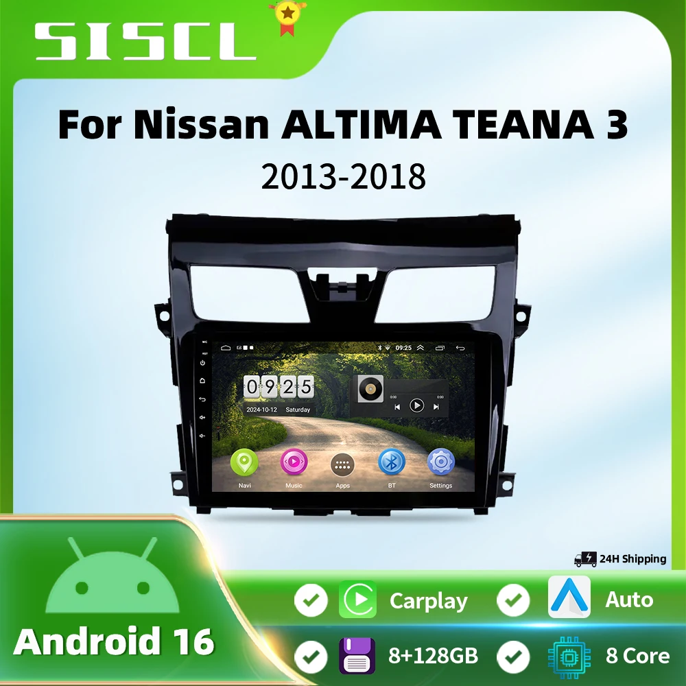 

Android 16 For Nissan Teana 3 Altima 5 L33 2013 - 2020 Video Player Navigation GPS Car Radio Multimedia WIFI Touch Screen 9 10"