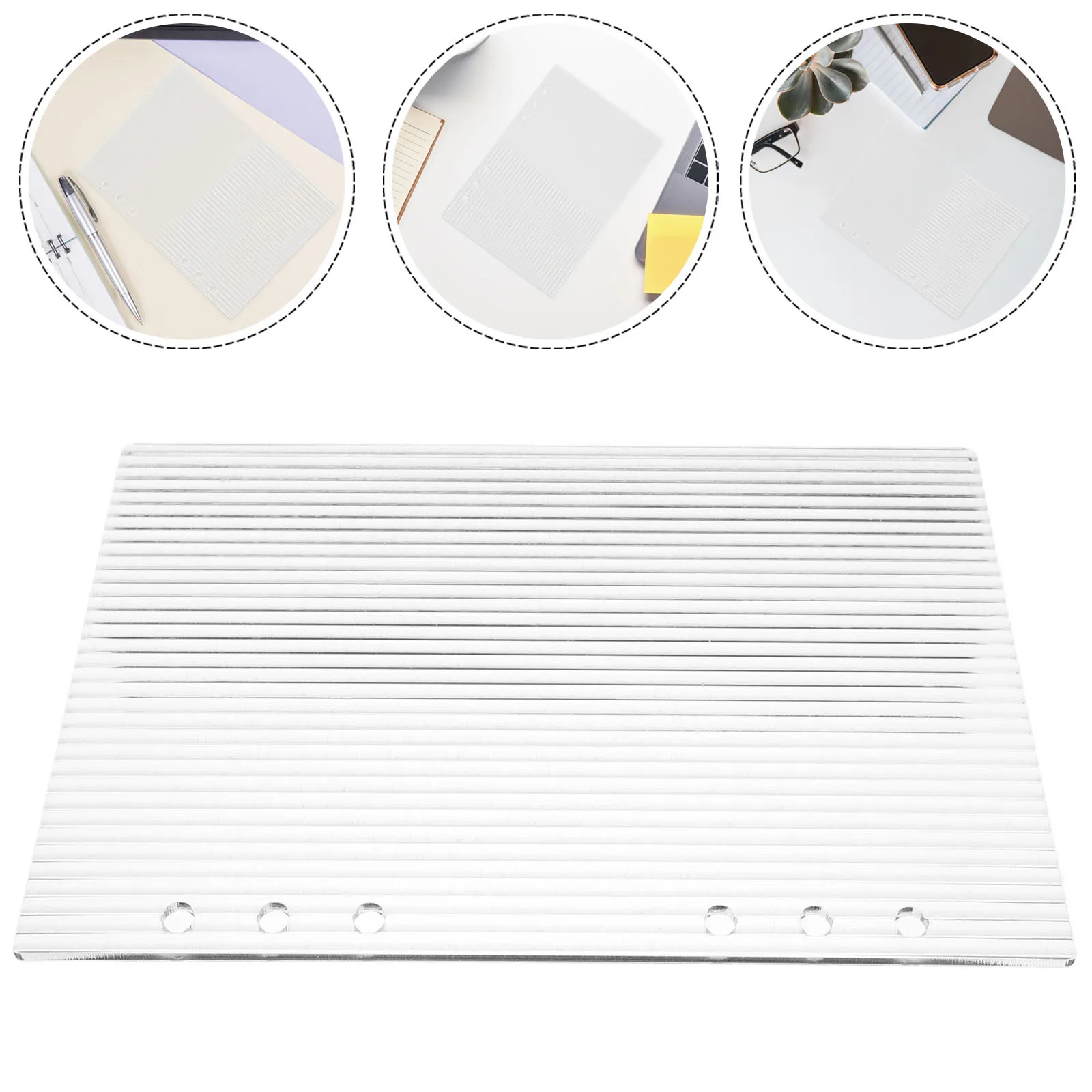 

6- Acrylic Binder Cover A5 Notebook Shell Transparent Planner Organizer Travel Budget Financial Journal