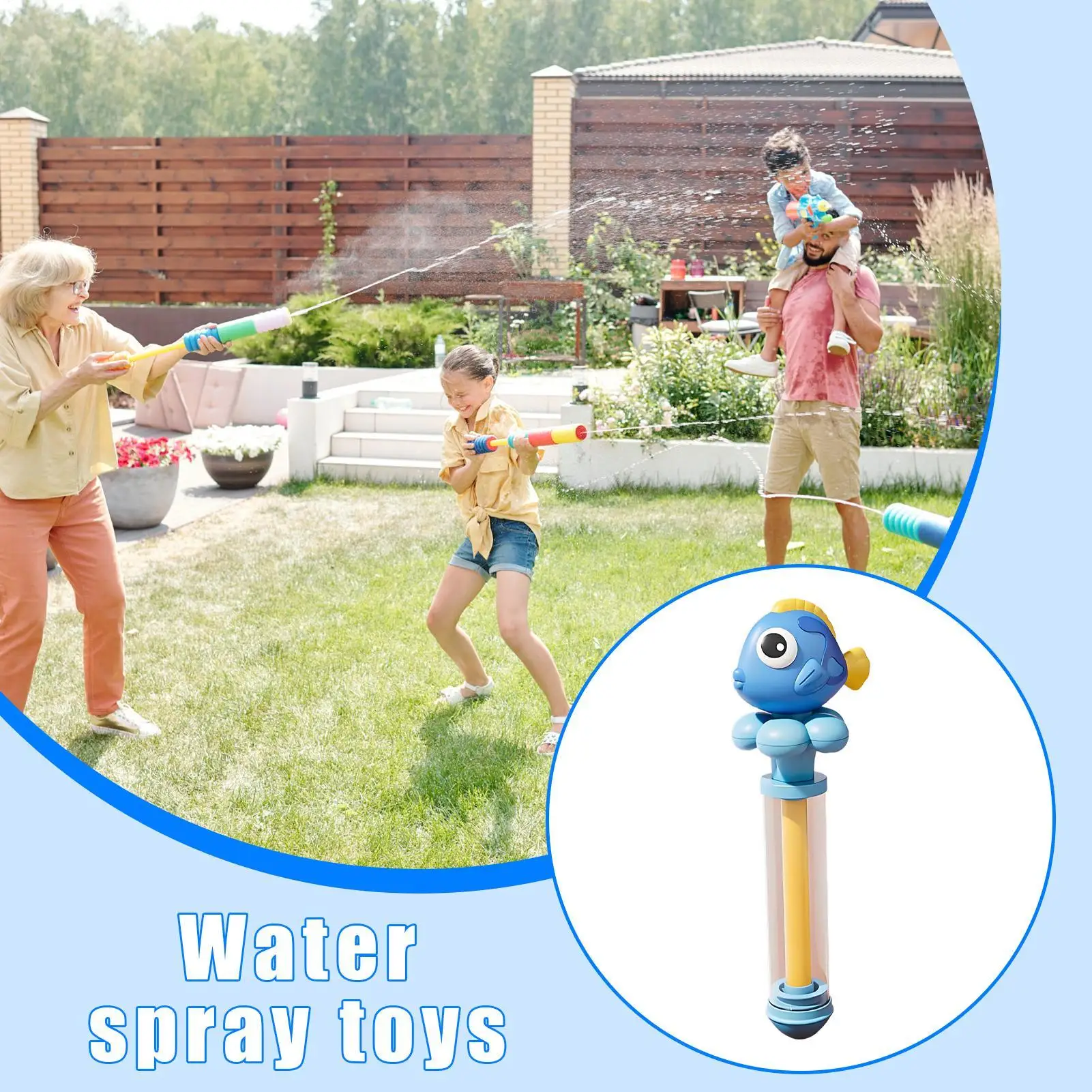 Water Squirter For Kids Kids Water Sprayer Pull-Out Sprinkler Interactive Game For Ages 7-14 Boys Girls Pool Patio Backyard