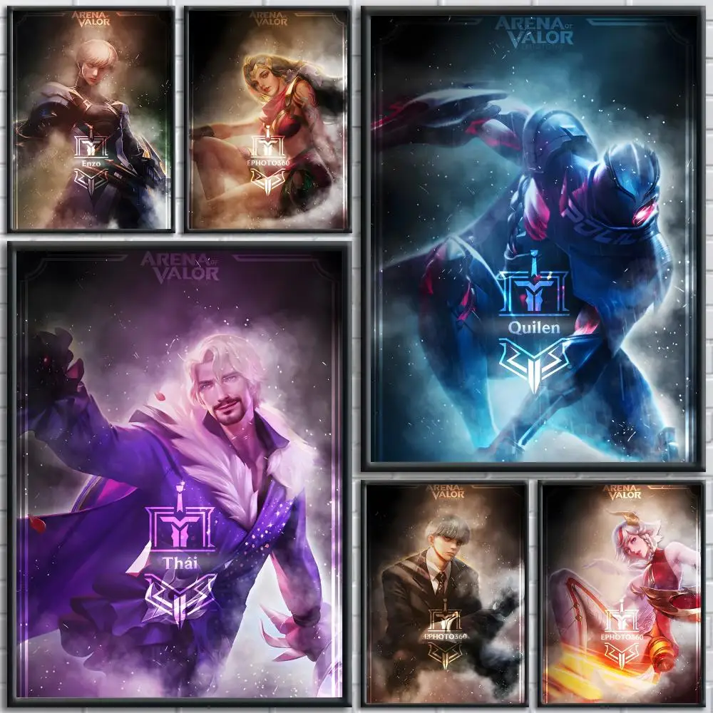 Team Games A-Arena of Valor Poster Painting Prints Wall Art Picture Film Room Home Bar Cafe Decor Home  Mural