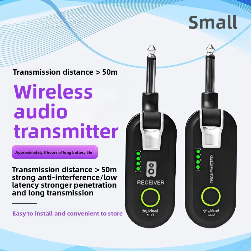Electric Guitar Wireless Transceiver A Pair of Electric Guitar Instrument Wireless Transmitter and Receiver