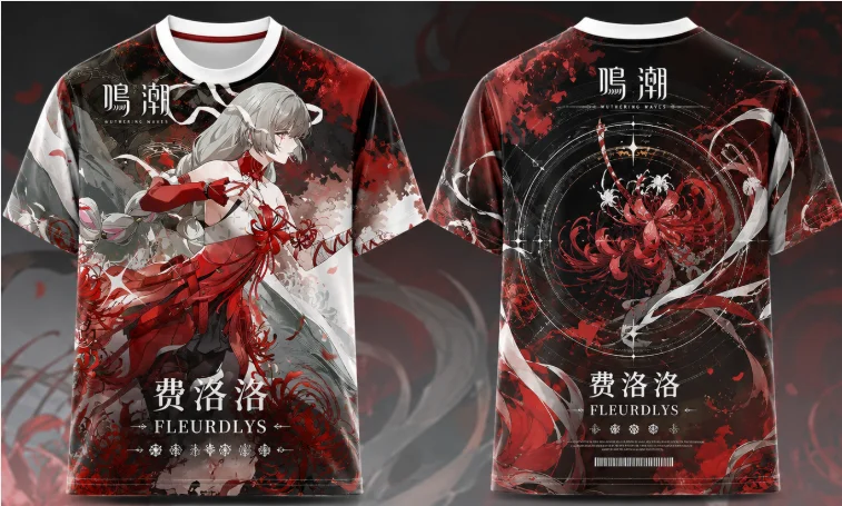 Wuthering Waves Fleurdlys 3D All‑Over Print T‑Shirt Men Women Anime Cosplay Short Sleeve Casual Streetwear Tops