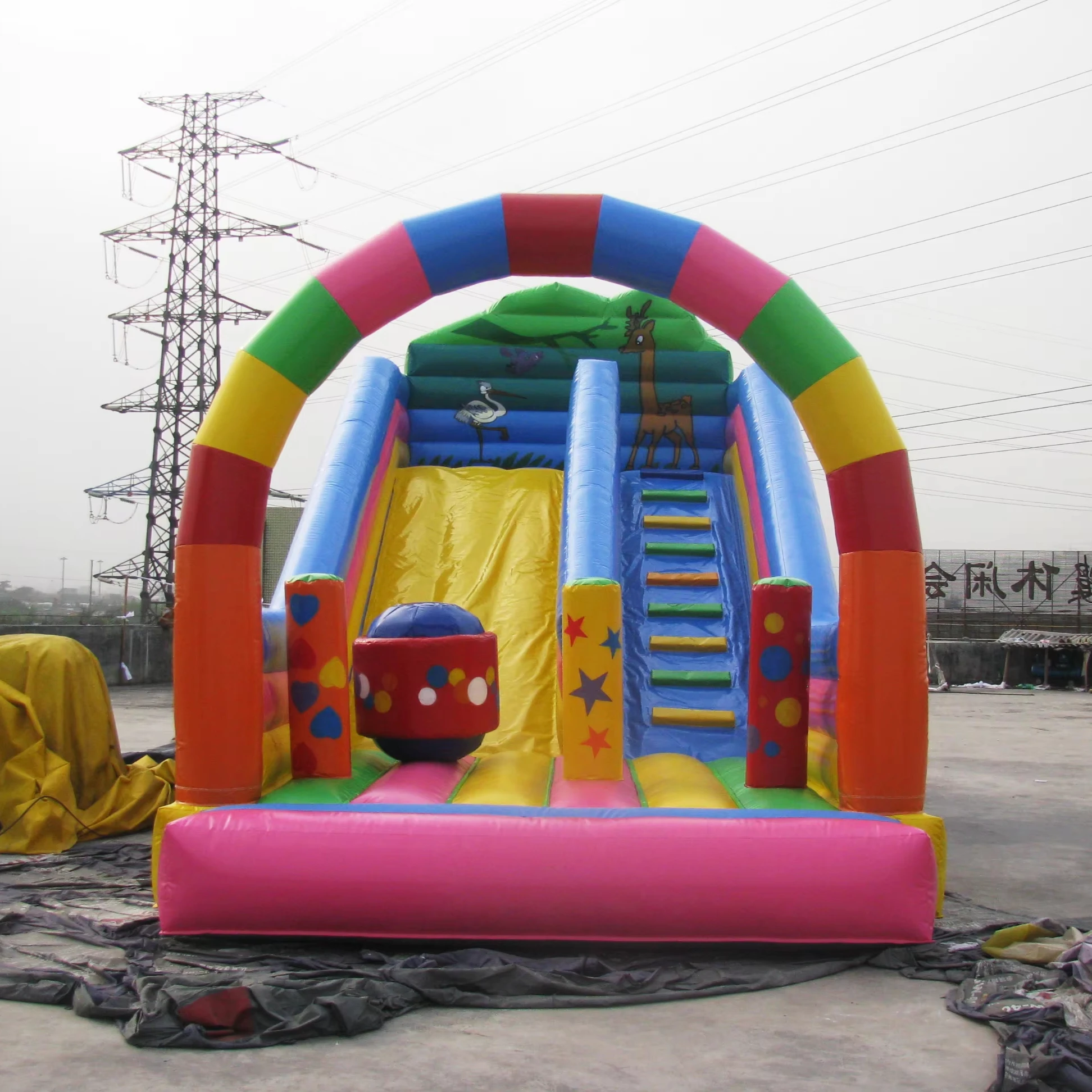 

Сделано в Китае Надувной прыгающий замок из ПВХ для парков спорта и приключений Аквапарк Прыгающий батутный парк