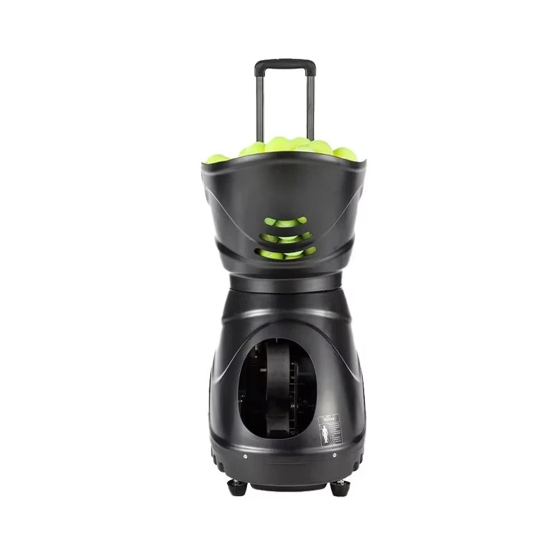 آلة قاذفة كرة التنس الأوتوماتيكية المتينة من ABS والفولاذ معدات تدريب البناء PP