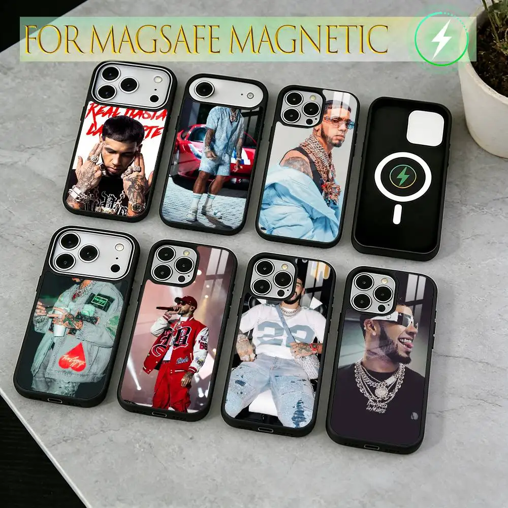 

A-AnuelReal Phone Case For iPhone17,16,15,14,13,12,11 Plus,Pro Magnetic with Magsafe Wireless Charging