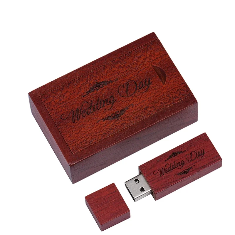 Imagem -04 - Usb Flash Drive 128gb Logotipo Personalizado Gratuito Memória Vara 64gb Capacidade Real Pen Drive 32gb Caixa de Bambu Natural Pendrive 16gb 20 Peças Lote