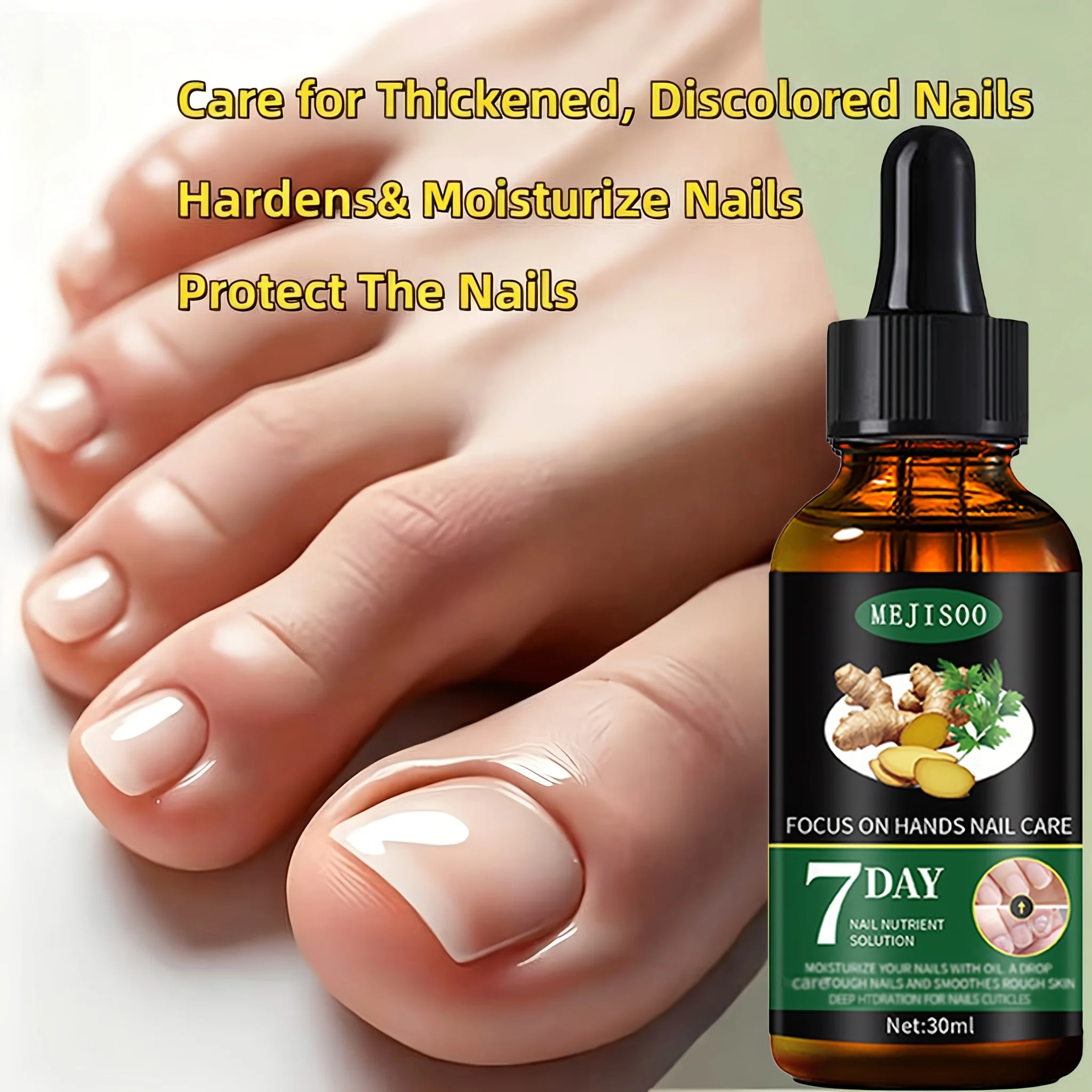 Turmeric Nail Oil - Repairs & Strengthens, Shines, with Natural Oils, Fast-Absorb, Mild, for V-Day & Xmas.