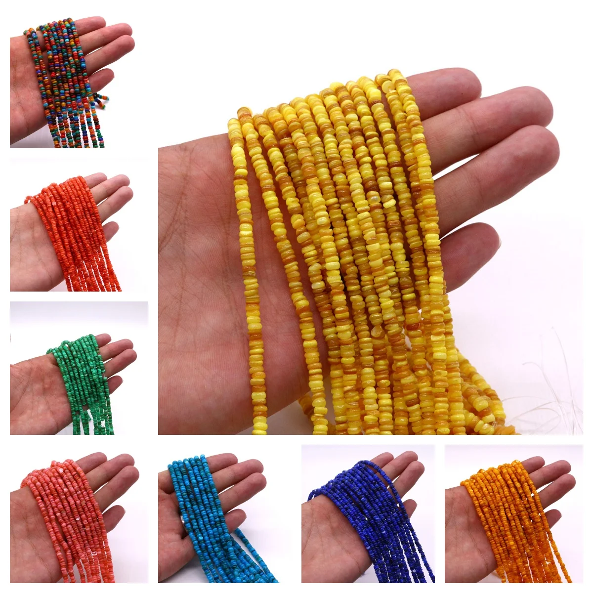 4mm Muticolor Natural Freshwater Shell Beads Dyed Round Loose Beads for Bracelet Women DIY Necklace Jewelry Making Accessories