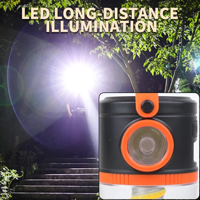 Solar Tent Lanterns For Camping Solar & USB Rechargeable Camping Atmosphere Lamp Outdoor Tent Light