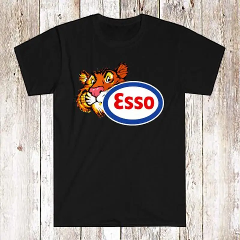 

Мужская черная футболка Esso Oil Tiger, размер S 5XL