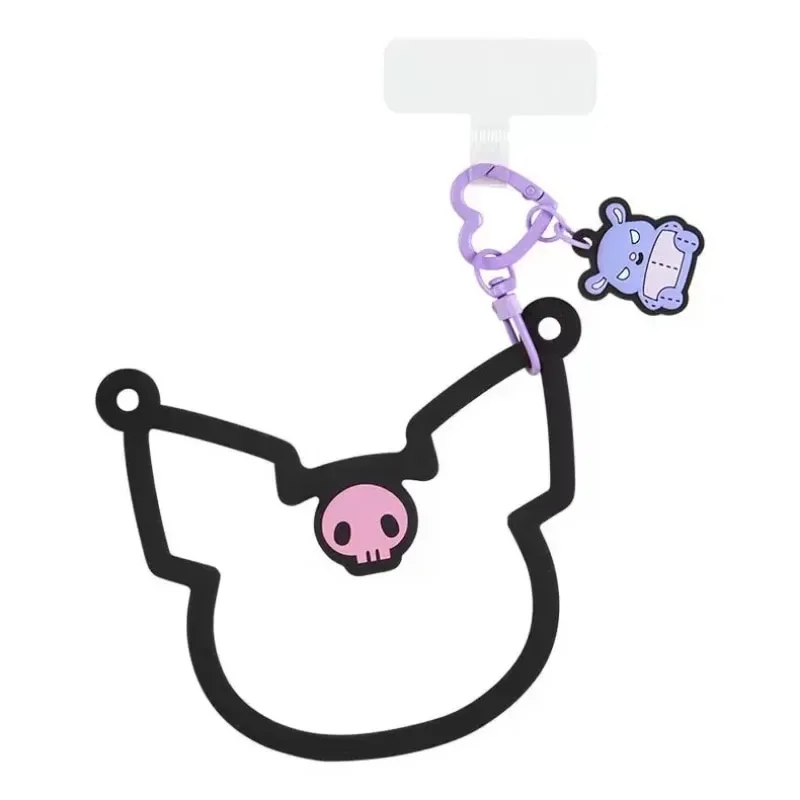 مرحبا كيتي سانريو الهاتف المحمول الحبل لطيف كورومي القط سينامورول النمذجة سيليكون الهاتف المحمول حلقة قلادة الهاتف المحمول