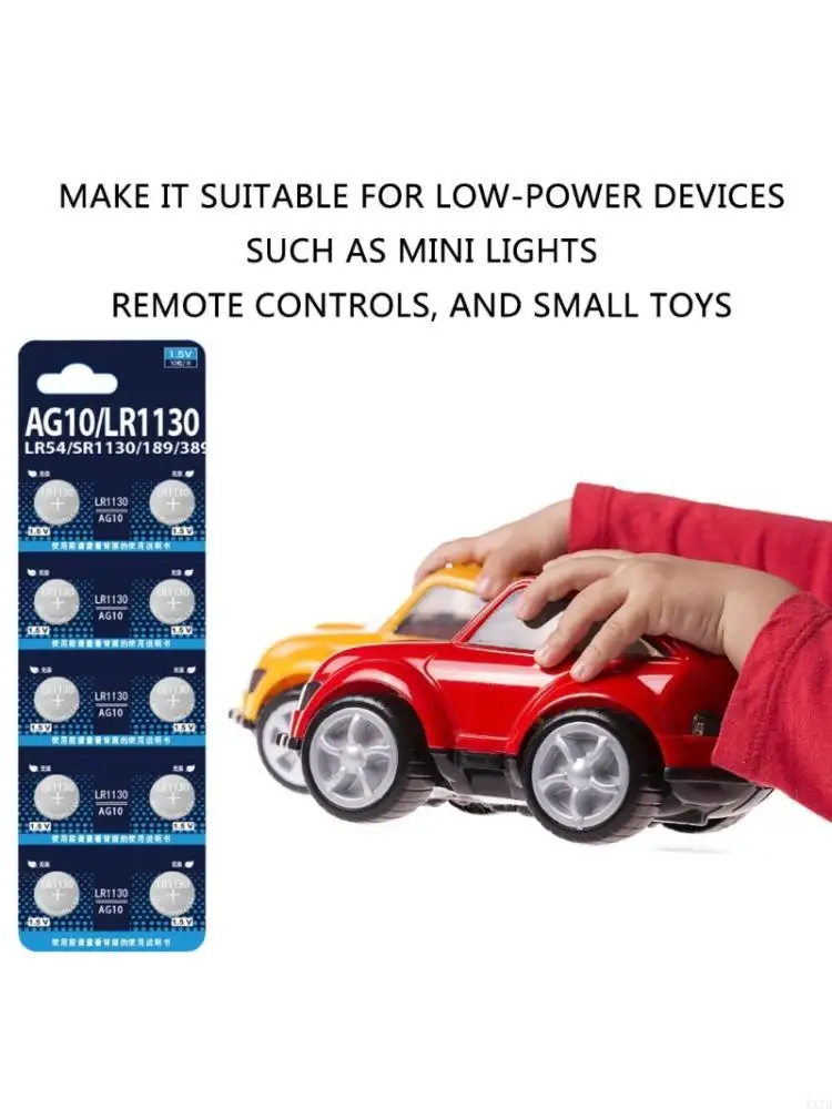 AG10 LR1130 Button Cell Batteries 1.55V Button Coin Reliable Power Coin Cell Keyless Entry Battery For Small Electronic 