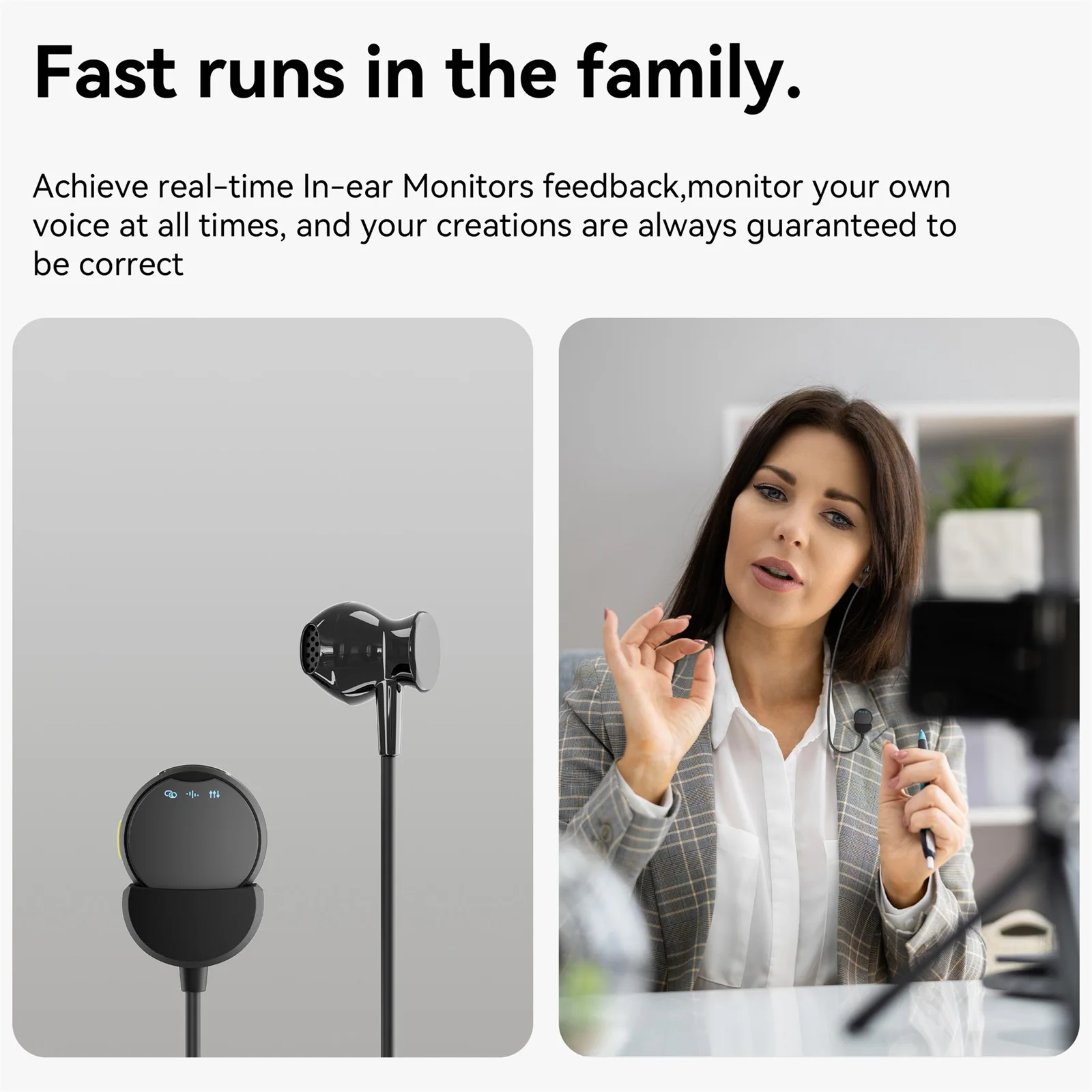 100M Lavalier Wireless Microphone for Camera Professional Lapel Microphone with Noise Canceling Charging Box for Video Recording