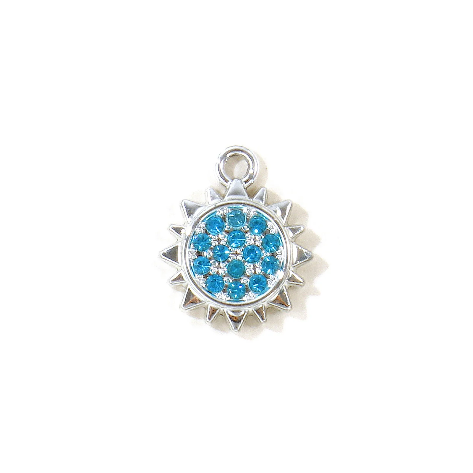 10 Stück Neue Blaue Strass-Ozean-Schmuckanhänger Silberfarbene Zinklegierung Muschel-Schildkröten-Anhänger für Frauen DIY Halsketten-Schmuck – Detail 1