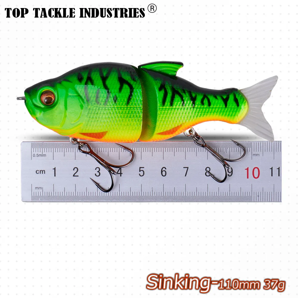 Señuelo de pesca Artificial, cebo articulado de 110mm y 37g, Crankbait duro, 1 unidad