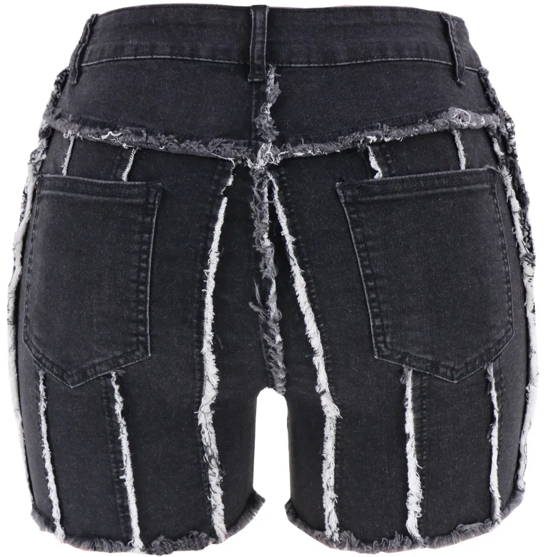 

Denim Shorts for Women Summer Fashion New High-waisted Splicing Temperament Casual Commuter Jeans