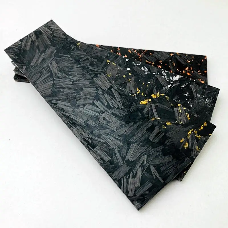 1pieces Marbled CF Resin Blocks DIY Knife Handle Patch Material Block Ripple Resin Tool Handmade DIY Handle Craft Supplies