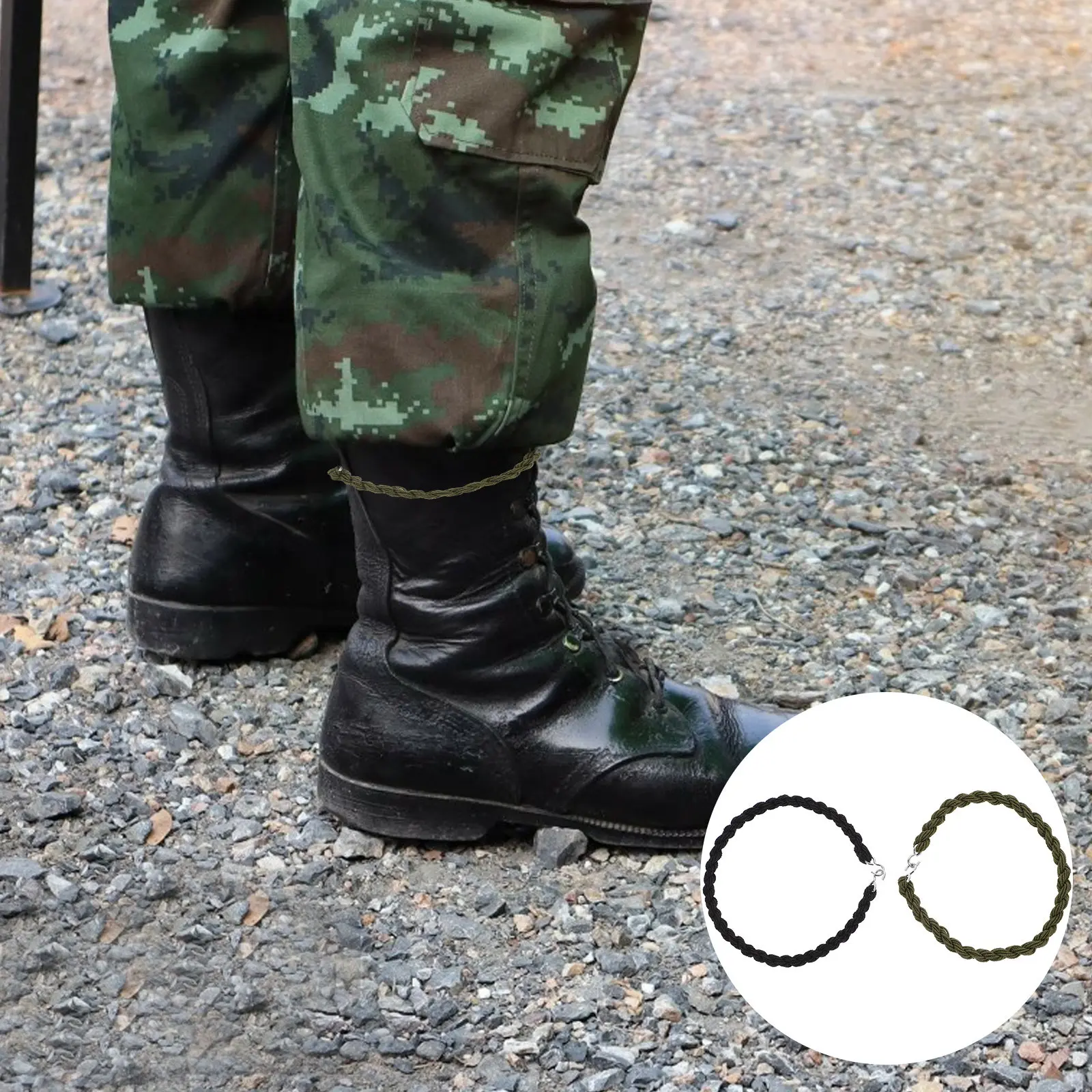 8Pcs Elastic Boot Straps Portable Outdoor Leg Bands with Small Hooks Sand Dirt Bug Proof Hiking Accessories Lightweight Boot