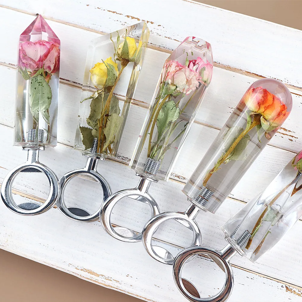 1Set Crystal Resin Bottle Opener Grip Mold Silicone Mold for Resin Casting Bar Bottle Opener Home Bar Accessories