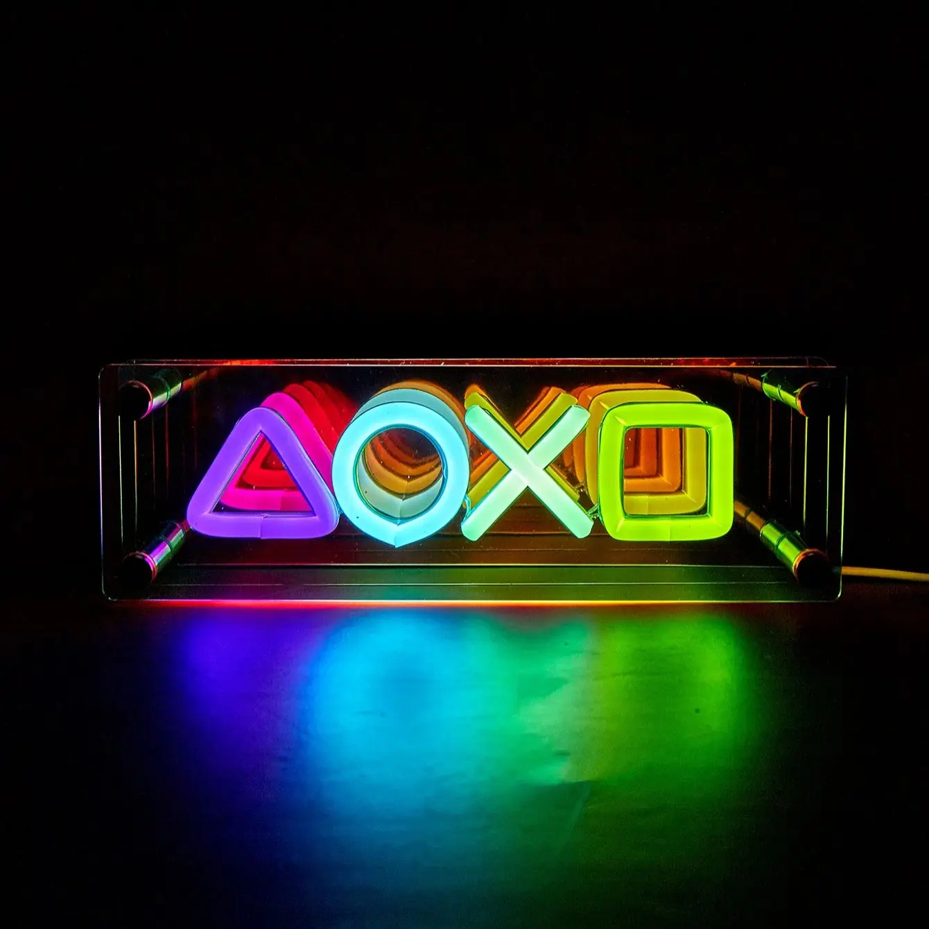 1pc New Trend XOXO LED Infinity Mirror Light Wall Mounted& Table Mounted USB Powered Birthday Gift Party Decor Room Decor Light