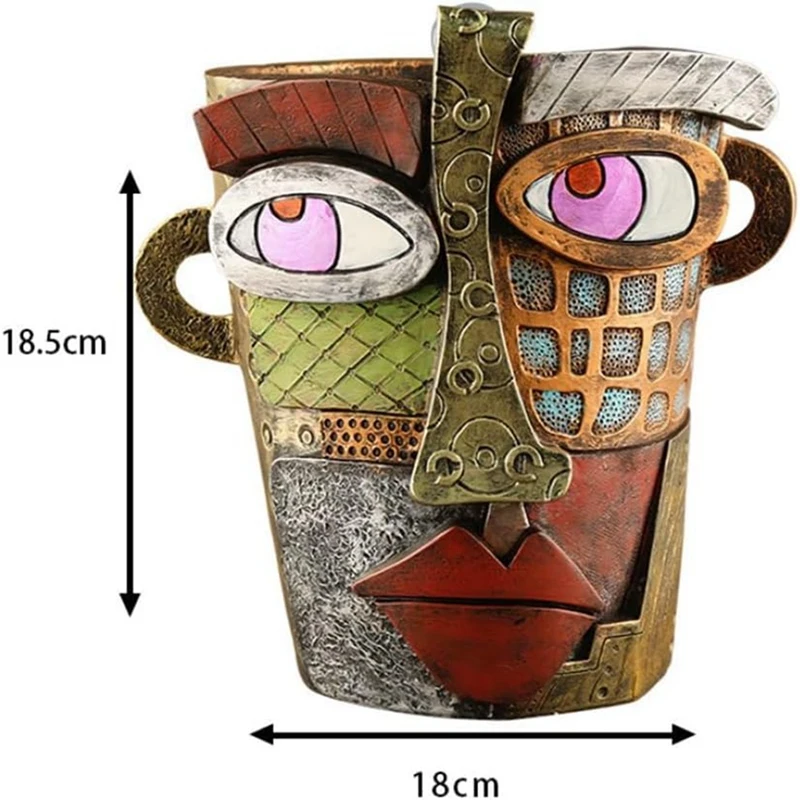 Handmade Brutalist Abstract Beauty Face Flower Pot Large Indoor Flower Pot Green Plant Pot Container image 6