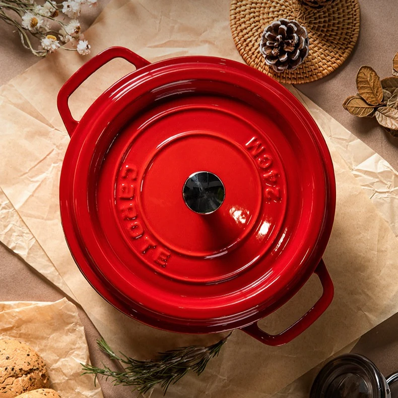 Household Enamel Cast Iron Pot Non-stick Casserole Soup Pot Stew Cup Saucepan Cooking Cookware For Daily Kitchen Use view 6