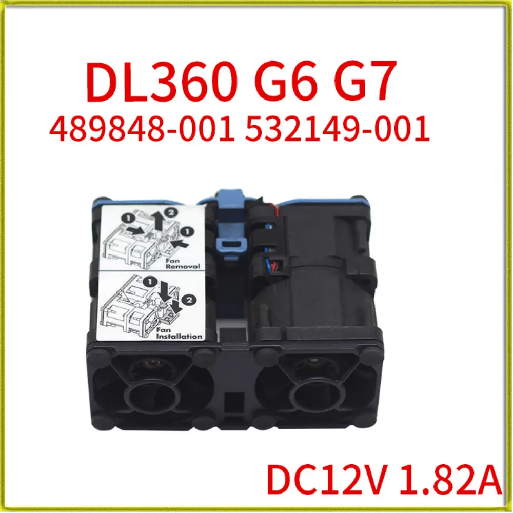 

Охлаждающий вентилятор корпуса сервера GFB0412EHS 8E1H для HP Proliant DL360 G6 G7, модуль охлаждения системы с двумя вентиляторами 489848-001 532149-001