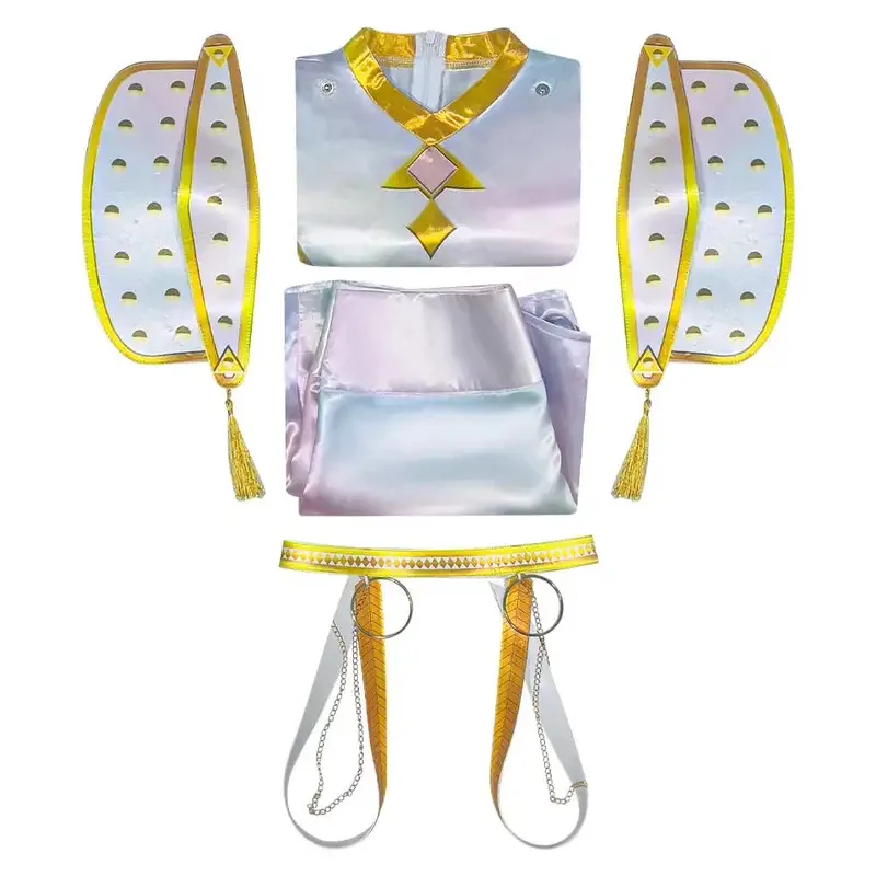 أزياء Zoey Demon Hunter KPop التأثيرية للسيدات البالغات، أزياء الرقص الخيالية للفتيات، مجموعة الأغنية الذهبية، ملابس الهالوين